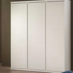 Wohnen Kleiderschrank Raven in Weiß lackiert