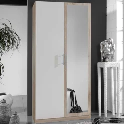 Wohnen Kleiderschrank Schlafzimmerschrank mit Spiegel - Turino