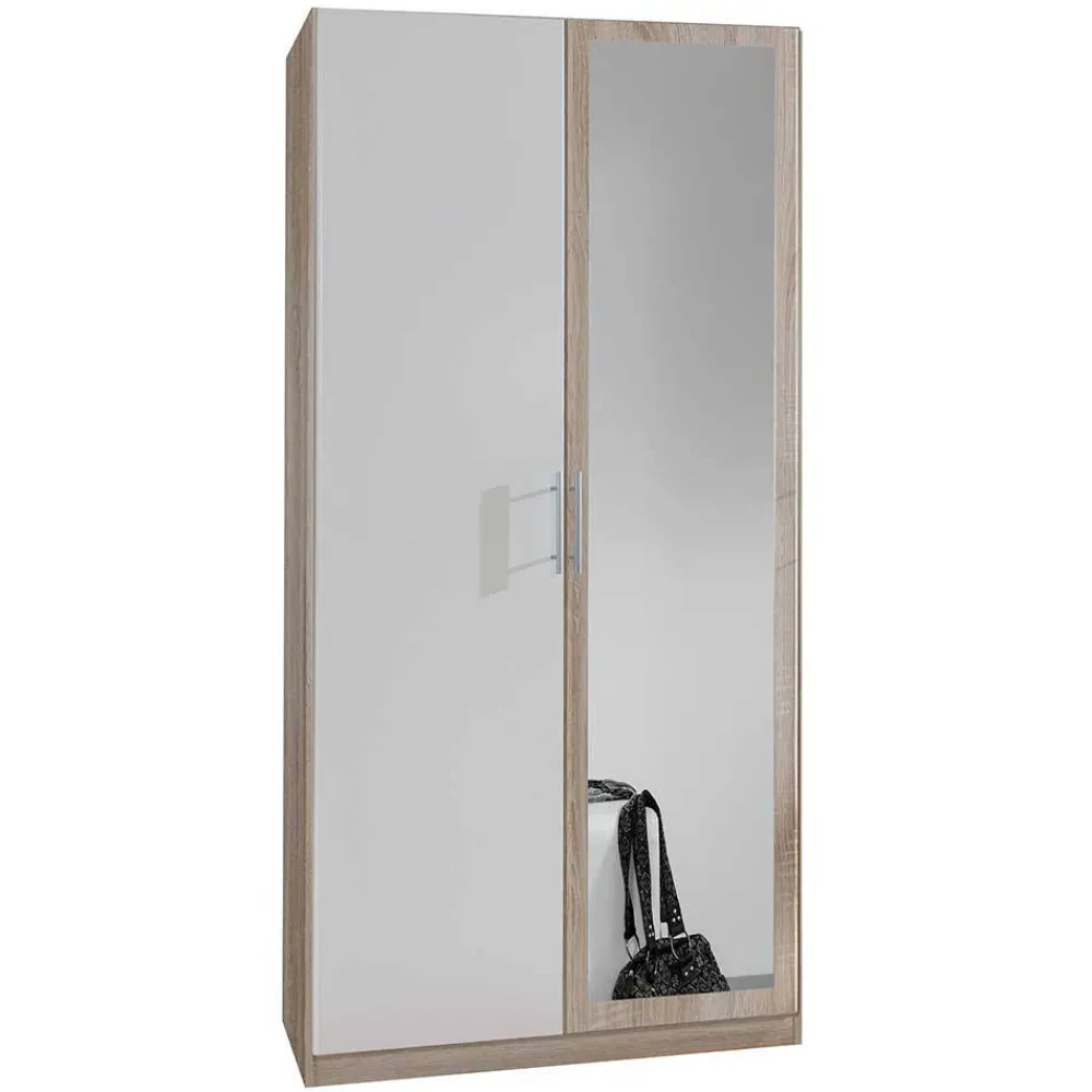 Wohnen Kleiderschrank Schlafzimmerschrank mit Spiegel - Turino