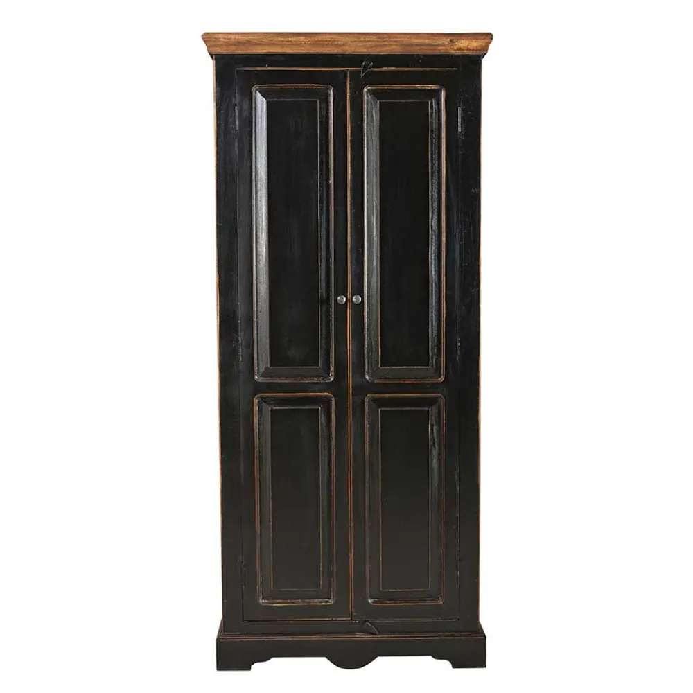 Wohnen Kleiderschrank Sentiments in Schwarz