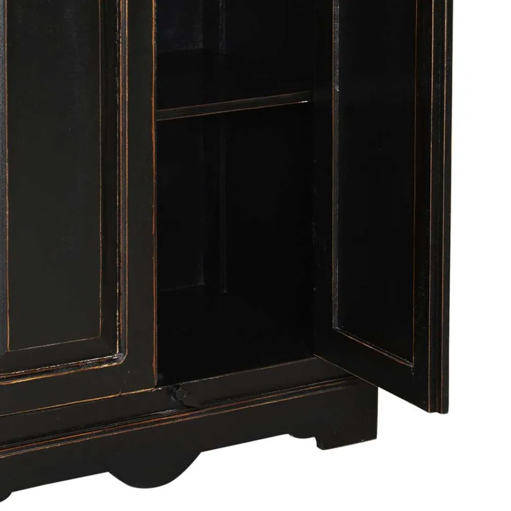 Wohnen Kleiderschrank Sentiments in Schwarz