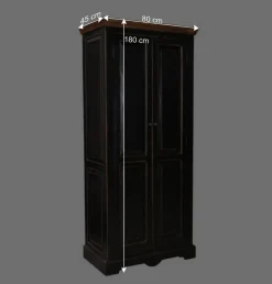 Wohnen Kleiderschrank Sentiments in Schwarz