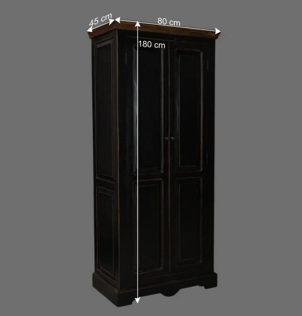 Wohnen Kleiderschrank Sentiments in Schwarz