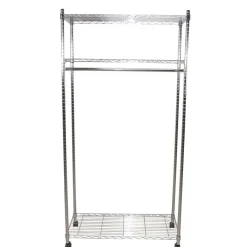 Wohnen Kleiderständer|Herrendiener*Kleiderwagen Rollgarderobe aus Stahl in Chrom - Didicto