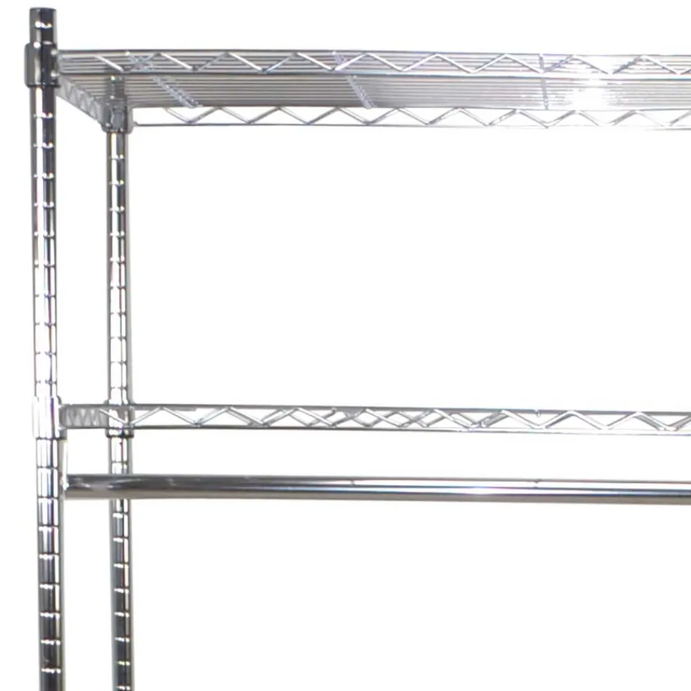 Wohnen Kleiderständer|Herrendiener*Kleiderwagen Rollgarderobe aus Stahl in Chrom - Didicto