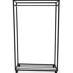 Herren Wohnen Kleiderwagen Rollgarderobe in Schwarz - Baslanica