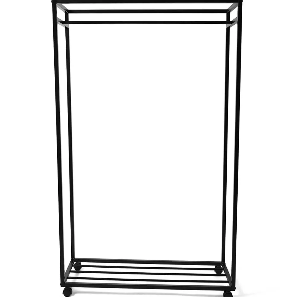 Herren Wohnen Kleiderwagen Rollgarderobe in Schwarz - Baslanica