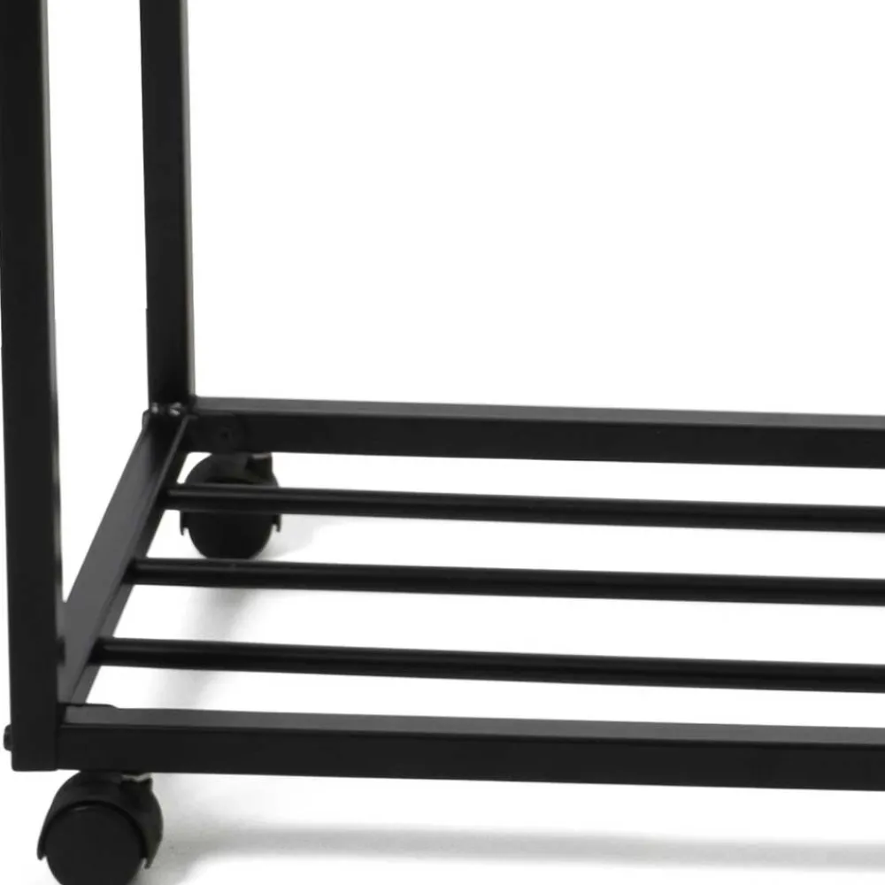 Herren Wohnen Kleiderwagen Rollgarderobe in Schwarz - Baslanica