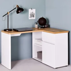 Wohnen Bürotische*Kleiner Eckschreibtisch mit Stauraum - Xuana