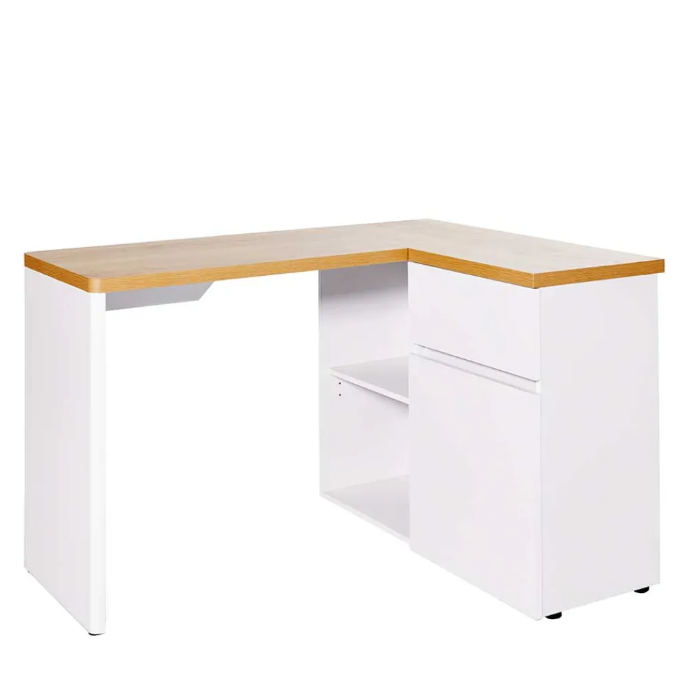 Wohnen Bürotische*Kleiner Eckschreibtisch mit Stauraum - Xuana