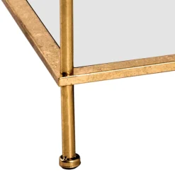 Wohnen Küchentische|Couchtisch*Kleiner Glastisch mit Spiegel Zusatzablage - Sharky