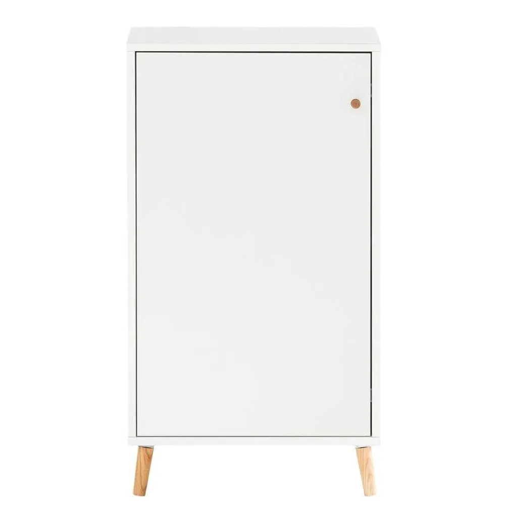 Wohnen Kleiner Ordnerschrank in Weiß - 1-türig - Obtin