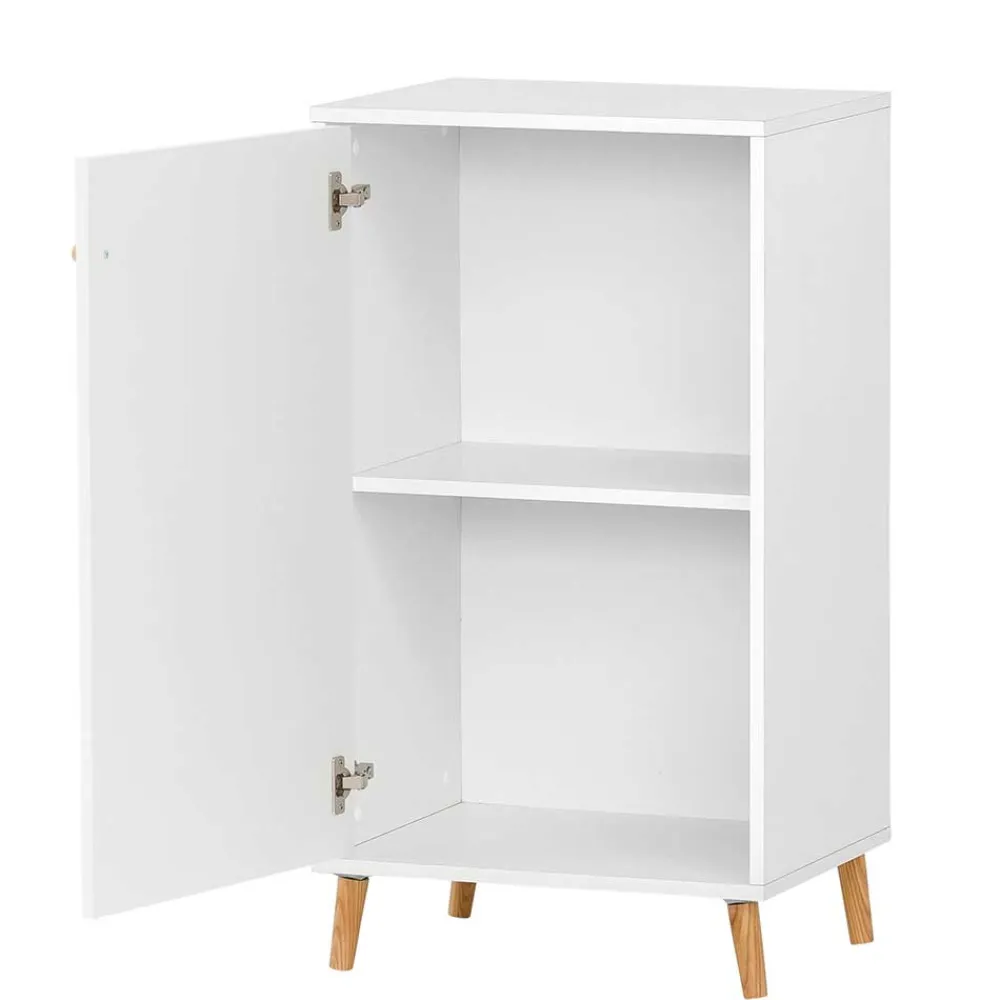 Wohnen Kleiner Ordnerschrank in Weiß - 1-türig - Obtin