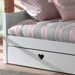 Kinder Wohnen Kojenbett Mädchenbett Grandory in Weiß lackiert