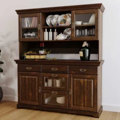 Wohnen Massivholzmöbel|Kolonialmöbel*Kolonialstil Buffet in Kiefer dunkel - Jurcavs