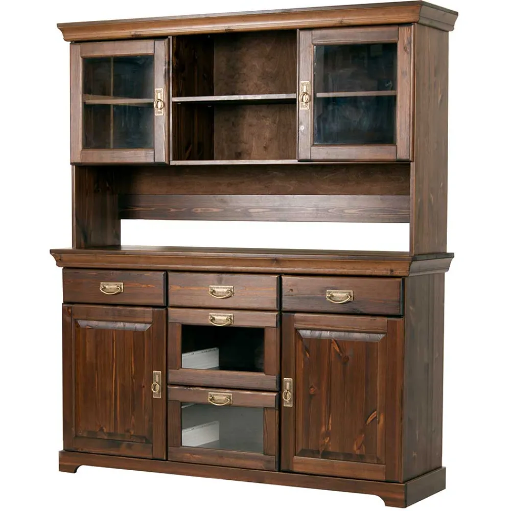 Wohnen Massivholzmöbel|Kolonialmöbel*Kolonialstil Buffet in Kiefer dunkel - Jurcavs