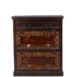 Wohnen Kolonialstil Schuhschrank mit 2 Klappen - Solapura