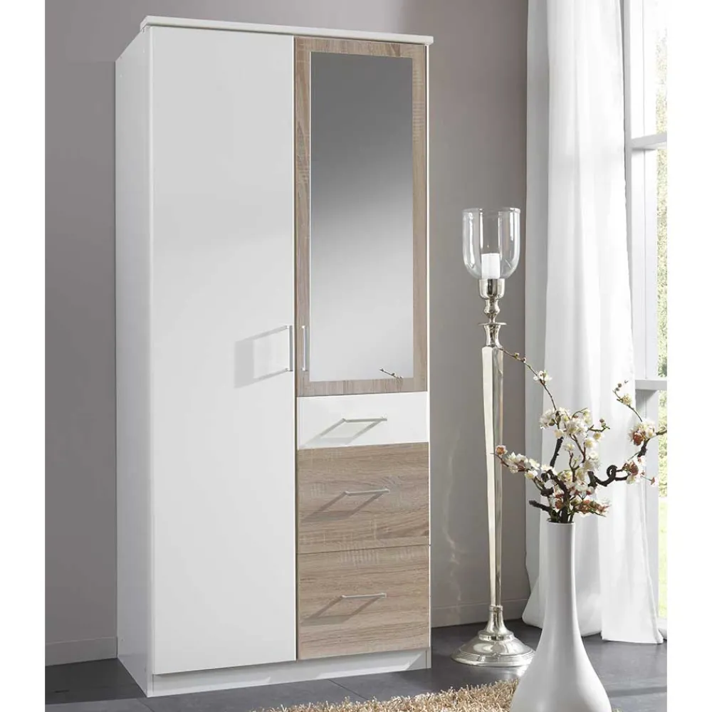 Wohnen Kombi Kleiderschrank mit Türen & Schubladen - Magdelan
