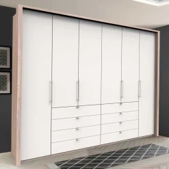 Wohnen Kleiderschränke|Kleiderschränke*Kombi Kleiderschrank mit Schubkästen und Falttüren - Vaclyn