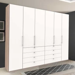 Wohnen Kleiderschränke|Kleiderschränke*Kombi Kleiderschrank mit Schubkästen und Falttüren - Vaclyn