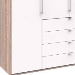 Wohnen Kleiderschränke|Kleiderschränke*Kombi Kleiderschrank mit Schubkästen und Falttüren - Vaclyn