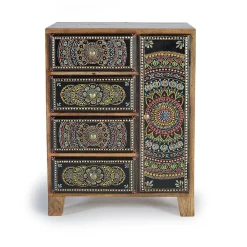 Wohnen Boho Style Möbel|Orientalische Möbel*Kombi Kommode mit Mandala Malereien Front - Marike