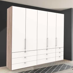 Wohnen Kombi Schlafzimmerschrank mit neun Schubladen - Vaclyn