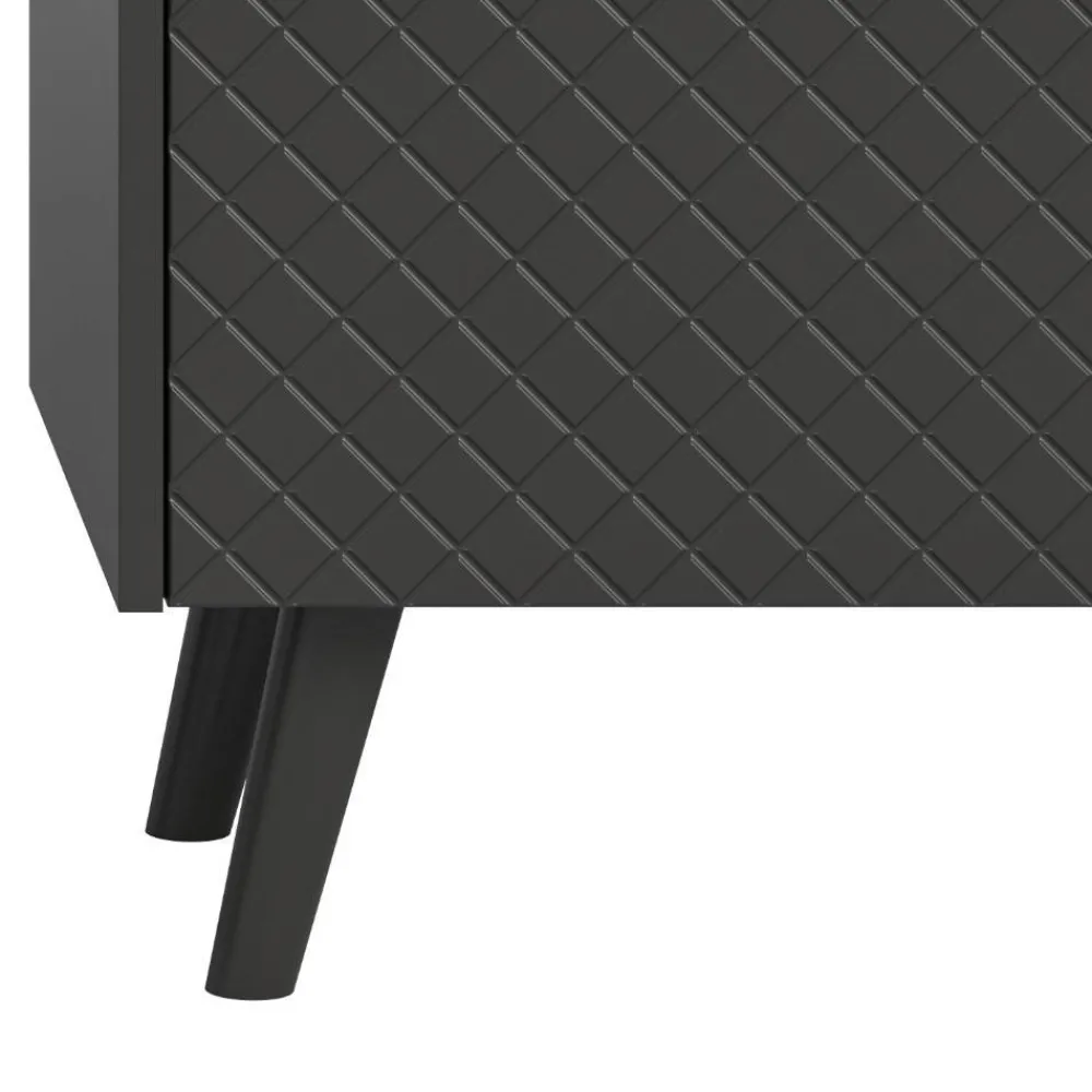 Wohnen Graue Möbel|Wohnzimmerschränke*Kombi-Highboard in Mattgrau - Natal