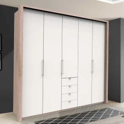 Wohnen Kombi-Kleiderschrank 3 türig & 4 Schubladen - Vaclyn