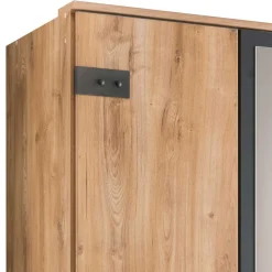 Wohnen Glasmöbel|Loft Möbel*Kombi-Kleiderschrank in Plankeneiche Dekor - Corpus