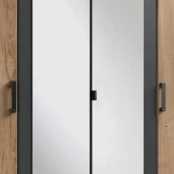 Wohnen Glasmöbel|Loft Möbel*Kombi-Kleiderschrank in Plankeneiche Dekor - Corpus