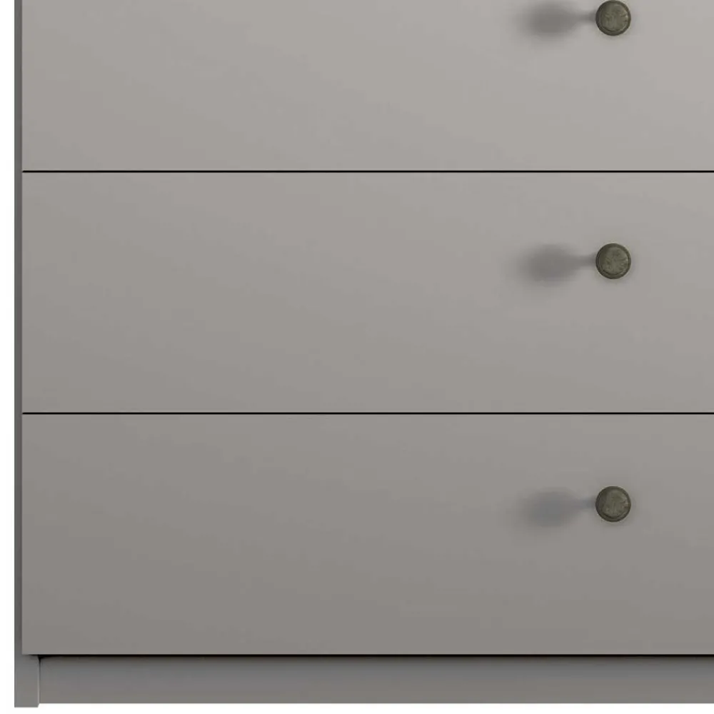 Wohnen Kombi-Kleiderschrank 1m breit in Hellgrau - Ridonna