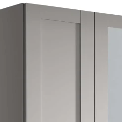 Wohnen Kombi-Kleiderschrank 1m breit in Hellgrau - Ridonna