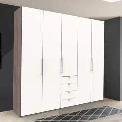 Wohnen Schränke|Kleiderschränke*Kombi-Kleiderschrank mit 2 Falttüren & Tür - Tivierto