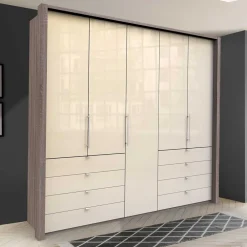 Wohnen Kleiderschränke|Kleiderschränke*Kombi-Kleiderschrank mit acht Schubladen - Champ