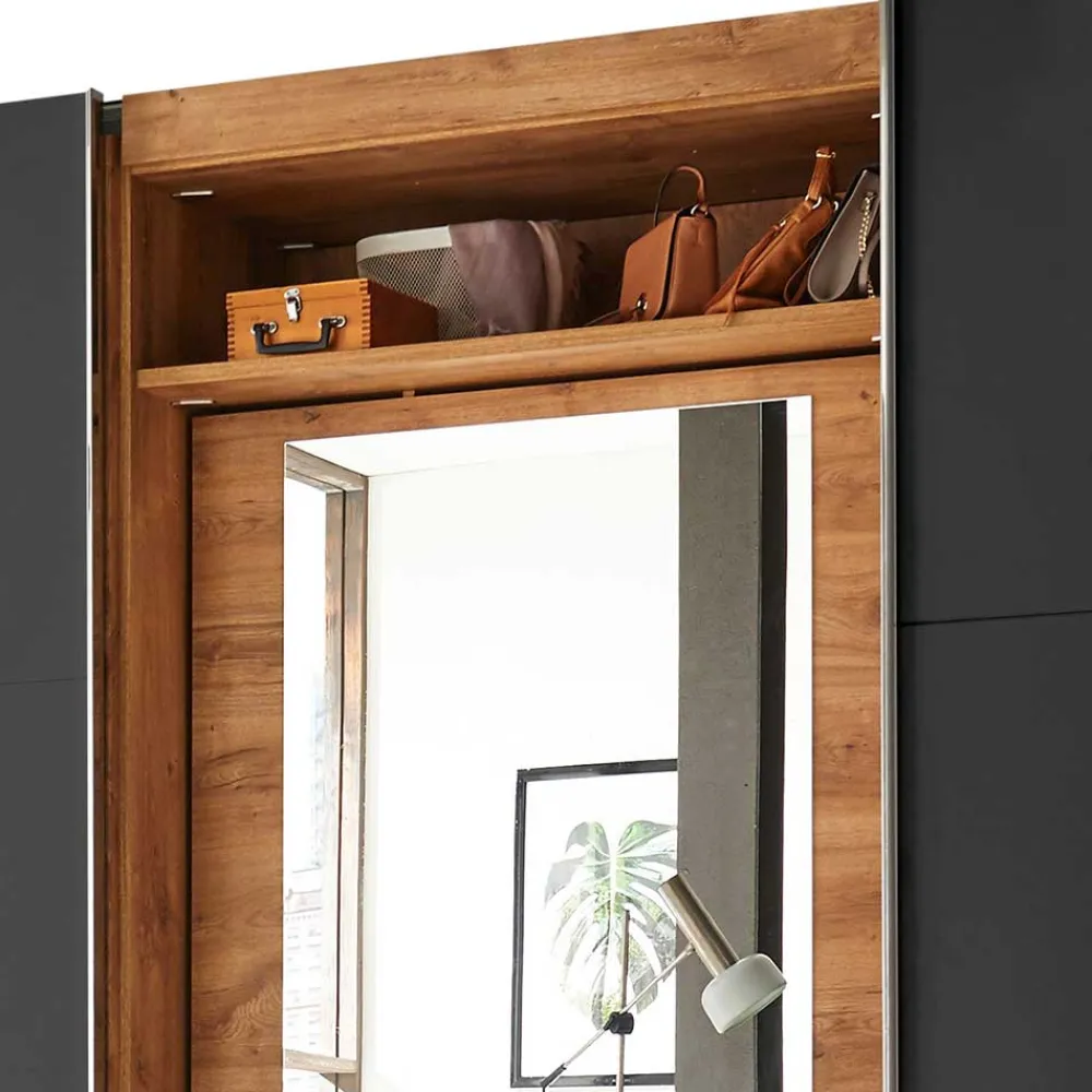 Wohnen Kombi-Kleiderschrank mit offenen Fächern - Bafata