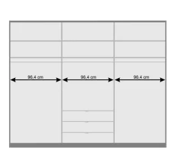 Wohnen Weiße Möbel|Glasmöbel*Kombi-Kleiderschrank mit Spiegel-Falttür - Bosays II