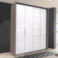Wohnen Kombi-Kleiderschrank mit vier Soft Close Schubladen - Empresian