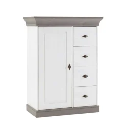 Wohnen Flurkommoden|Esszimmerschränke*Kombikommode Mirandesca in Weiß Grau