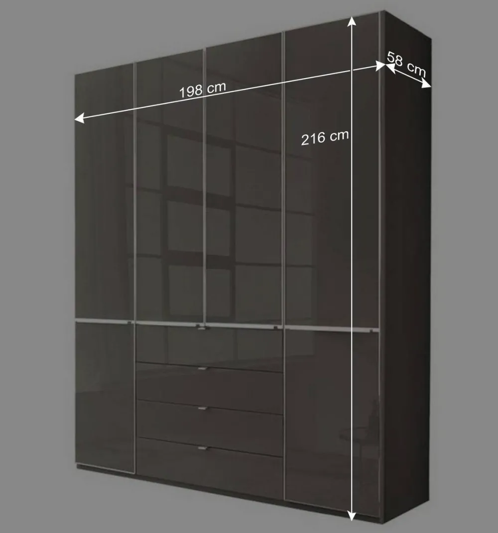 Wohnen Jugendzimmerschränke*Kombinierter Kleiderschrank in Braun - Madita