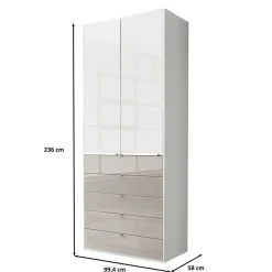 Wohnen Jugendzimmerschränke|Kleiderschränke*Kombi-Schlafzimmerschrank zweifarbig - Pascan