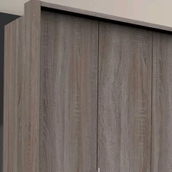 Wohnen Jugendzimmerschränke*Kombi-Schlafzimmerschrank in dunklem Eiche Dekor - Crenba