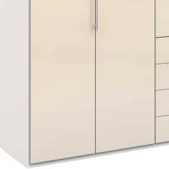 Wohnen Jugendzimmerschränke*Kombi-Schlafzimmerschrank in Creme Glas - Zidarie