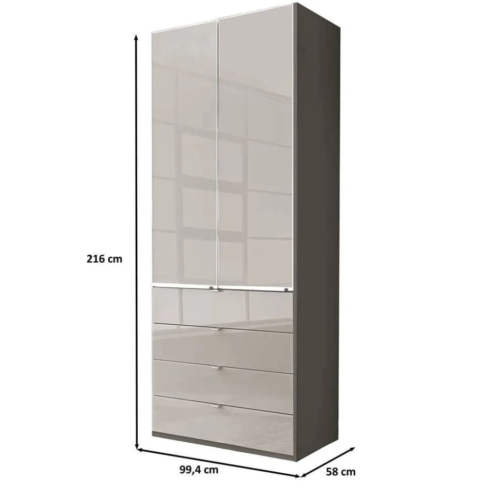 Wohnen Kombi-Schlafzimmerschrank 100 cm breit - Korcula