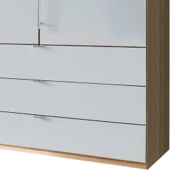Wohnen Kombi-Schlafzimmerschrank in Weiß & Eiche Bianco - Nuetran