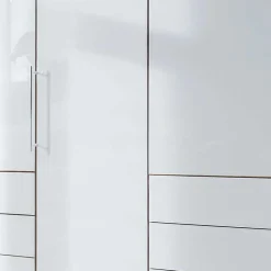 Wohnen Kombi-Schlafzimmerschrank in Weiß & Eiche Bianco - Nuetran