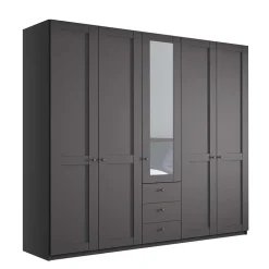 Wohnen Kleiderschränke|Kleiderschränke*Kombi-Schlafzimmerschrank in Dunkelgrau - Mataram