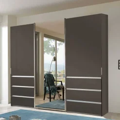 Wohnen Braune Möbel|Glasmöbel*Kombi-Schlafzimmerschrank 300 cm breit - Ostranca