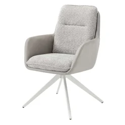 Wohnen Graue Möbel|Weiße Möbel*Komfort Esstischsessel in Grau - Basel (2er Set)