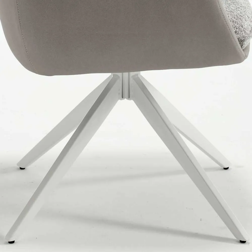 Wohnen Graue Möbel|Weiße Möbel*Komfort Esstischsessel in Grau - Basel (2er Set)